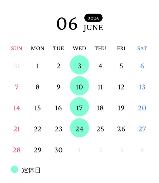 『6月営業日のお知らせ🪻☔️』
今月の営業日はこちらになります☺︎
暑くなってきましたが皆様のご来店元気いっぱい
お待ちしております🌱🌱🌱

#あだち時計店　#日吉　#メガネ　#時計